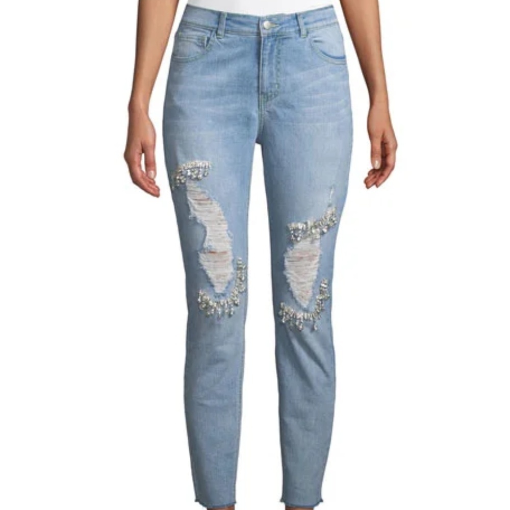 FREE GENERATION DANGLING JEWELS SKINNY JEANS M